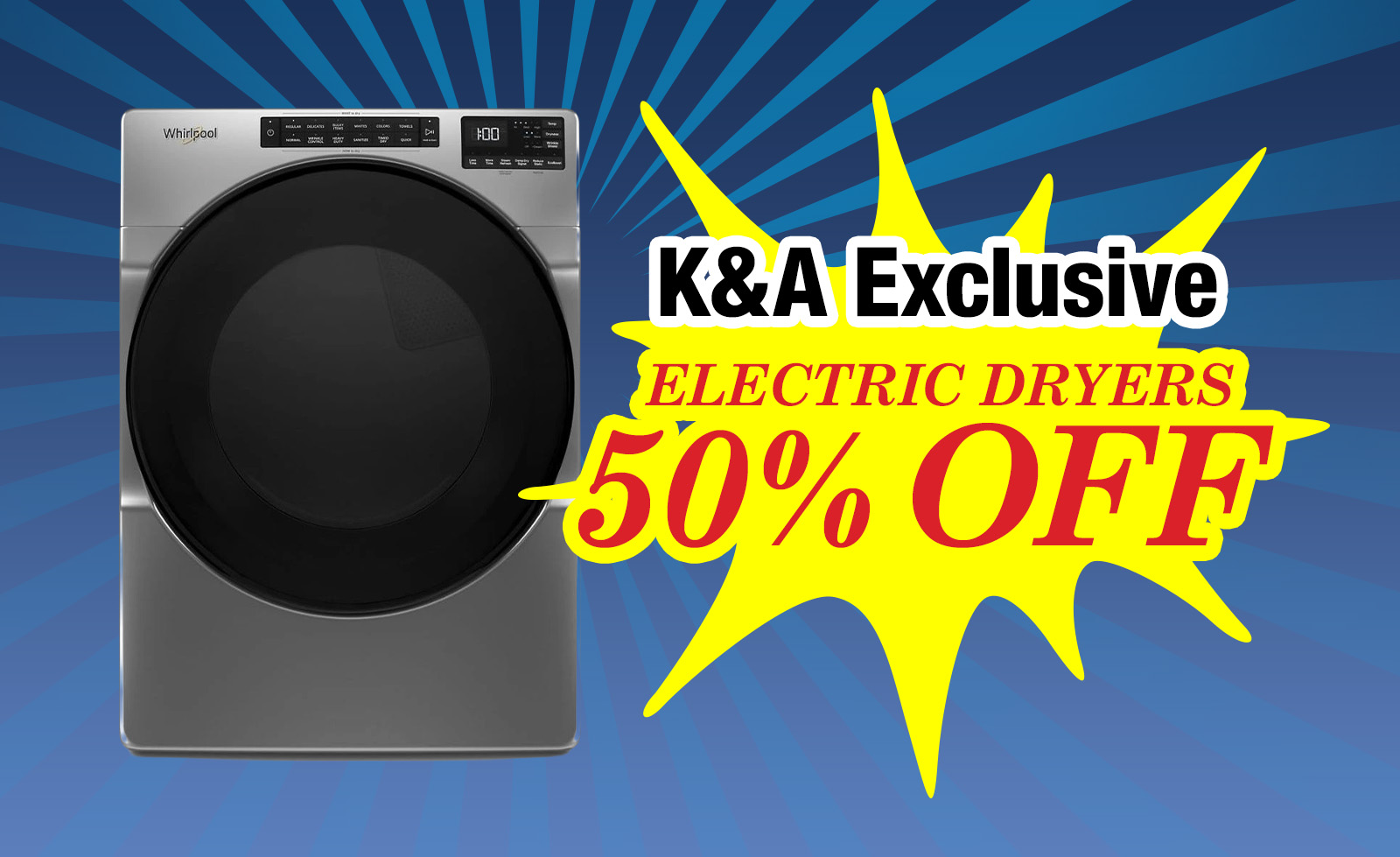50% Off Electric Dryers