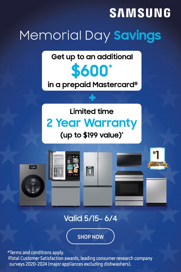 Samsung Memorial Day Savings - valid until 6/4