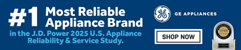 GE Appliances - #1 Most Reliable Appliance Brand in the J.D. Power 2025 U.S. Appliance Reliability & Service Study - SHOP NOW