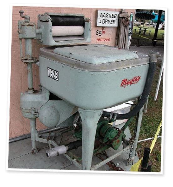 Maytag gas-powered wringer washer - Made for people in rural areas who didn't have electricity