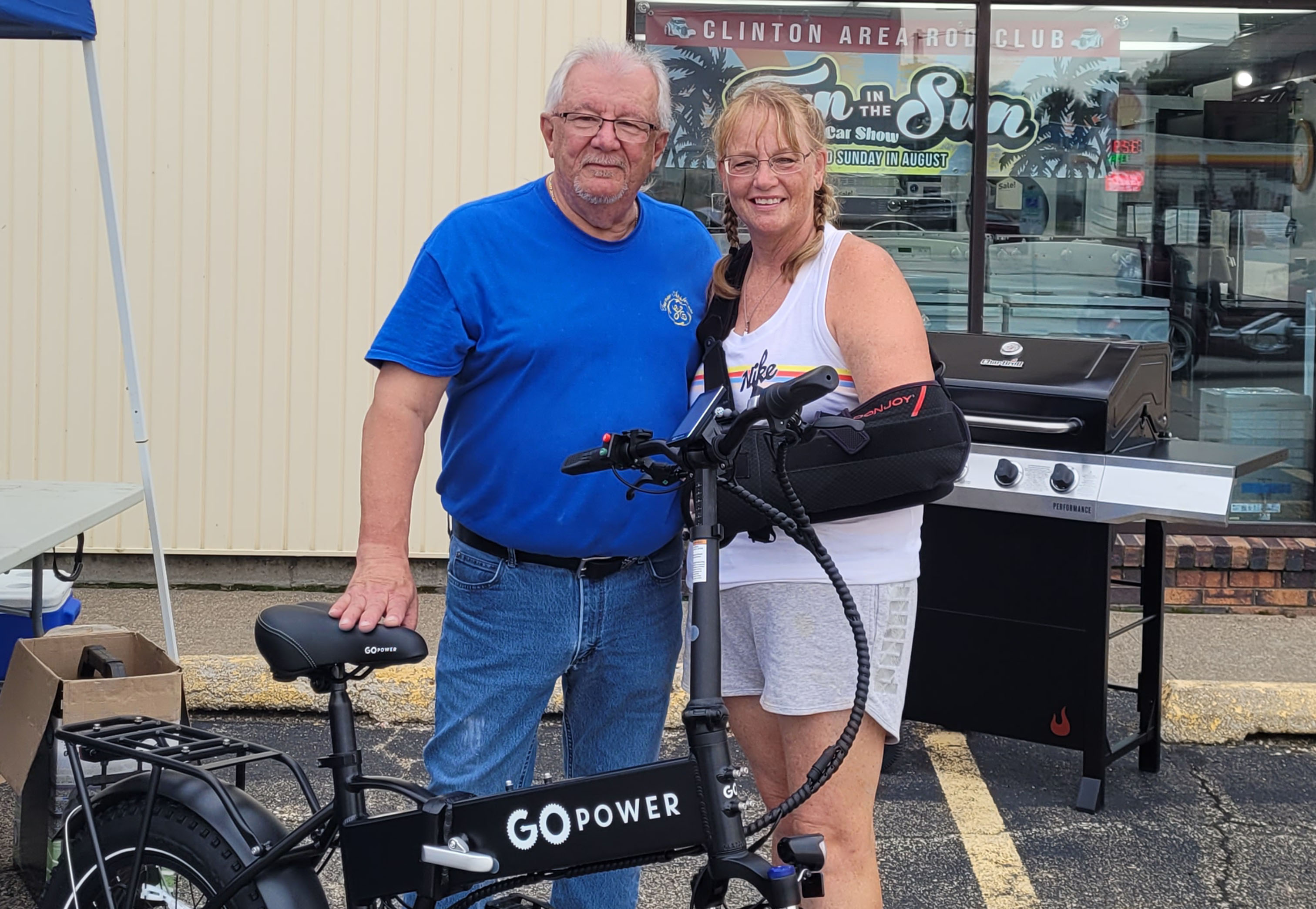 Heather Fier with her Go express E Bike.