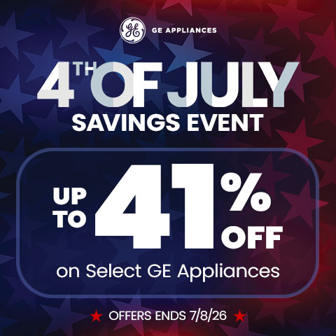 4th of July Savings Event. Up to 40% Off on Select Appliances. Offer ends 7/8/26