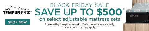 Tempur-Pedic Black friday sale. save up to $500 on select adjustable mattress sets