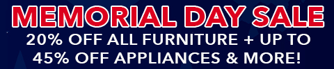memorial day super sale - up to 50% off sitewide, 20% off furniture plus up to 45% off appliances and more - See All Offers