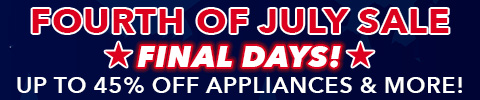 Fourth of July Super Sale Final Days! Save 20% Off Indoor & Outdoor Furniture, Up To 45% Off Appliances, Get Any TrueRest Mattress For The Twin Price & More!