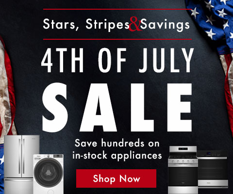 Stars, Stripes Savings 4TH OF JULY SALE! Save hundreds on in-stock appliances - Shop Now