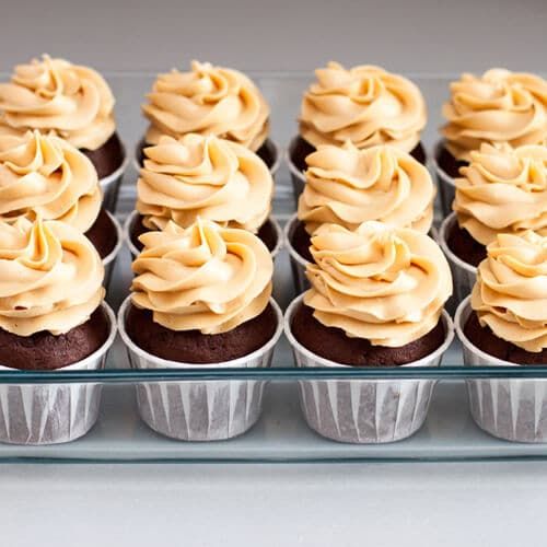 Chocolate Cupcakes with Peanut Butter Frosting