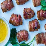 Maple Bacon Beer Brat Bites