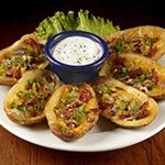 Southwest Style Cheesy Potato Skins