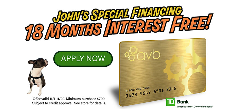 18 months interest free financing