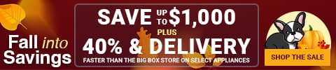 labor day savings event - Save up to $1,000 plus 40% Delivery faster than the big box store on select appliances - Shop the Sale