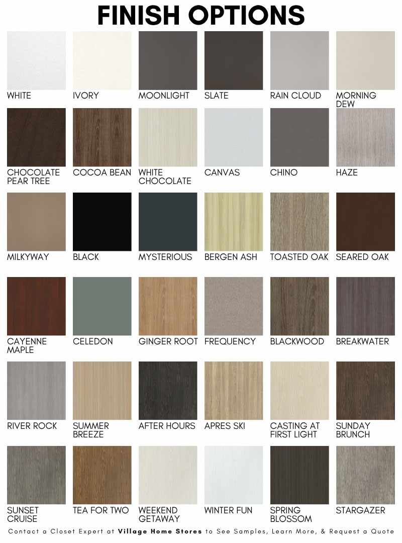 36 Finish Options to Choose From