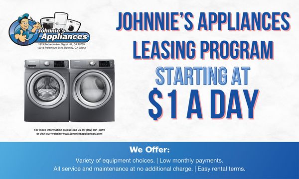 JOHNNIE'S APPLIANCES RENTAL PROGRAM
