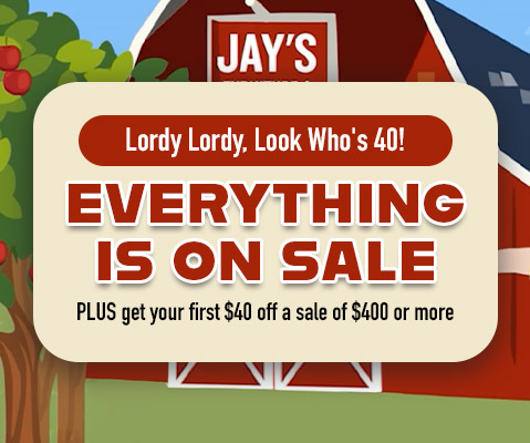 Lordy Lordy, Look Who's 40! everything is on sale” “plus get your first $40 off a sale of $400 or more