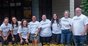 Bekins employees volunteer in Holland at Resilience: Advocates for Ending Violence as part of the United Way’s annual Day of Caring.