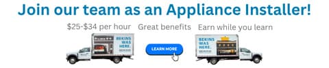 Join our team as an Appliance Installer! Great benefits, $25-$34 per hour, Earn while vou learn - Learn More