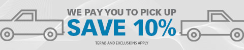 We pay you to pick up - Save 10%. Terms and exclusions apply.