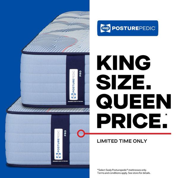 Sealy PosturePedic - King Size. Queen Price. Limited Time Only