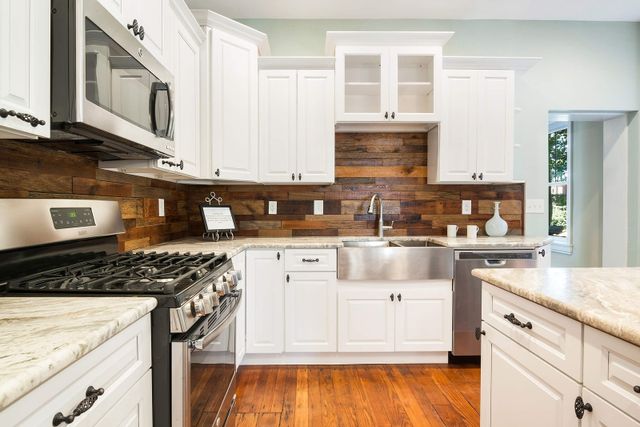 View of a modern kitchen completed using Gerhard's Builder Division