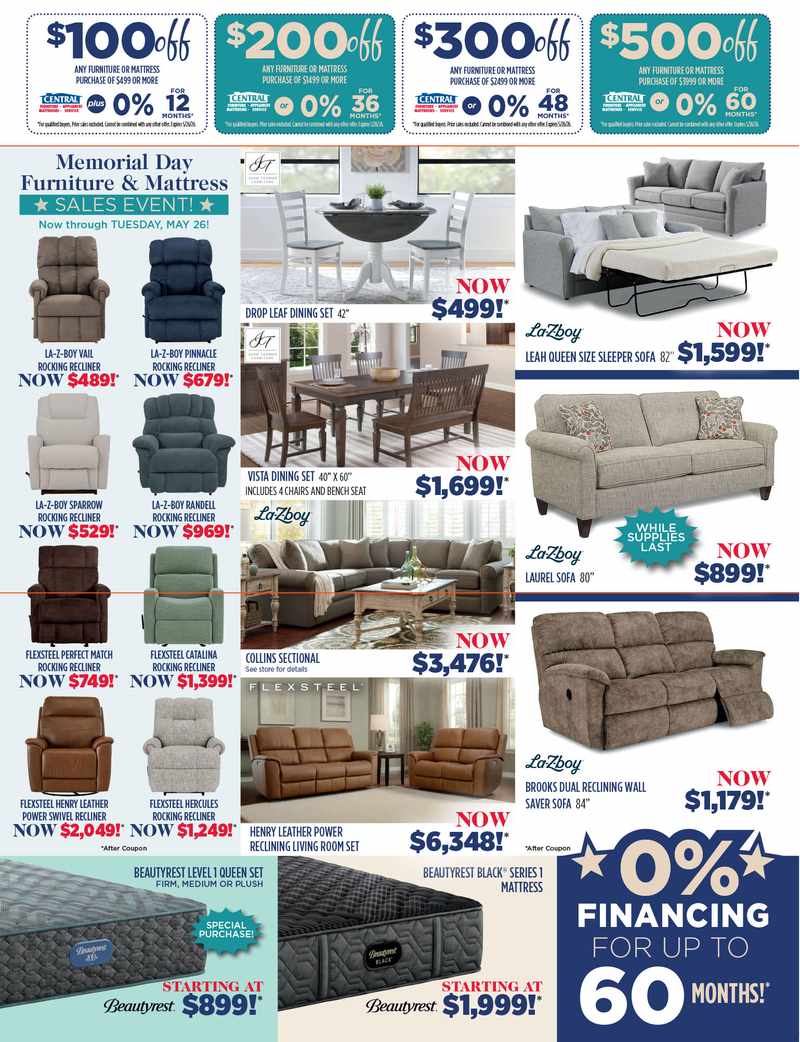 Memorial Day Furniture and Mattress Sales Event