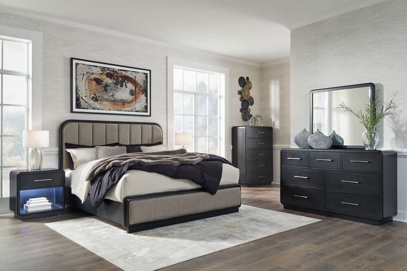 Ashley Furniture bedroom set on display at Fortin's Home Furnishings in Winslow, Maine