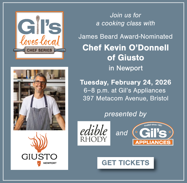 Giusto - Cooking Class with Chef Kevin O'Donnell of Giusto in Newport - Tuesday February 24, 2026 6-8 PM at Gil's Appliances