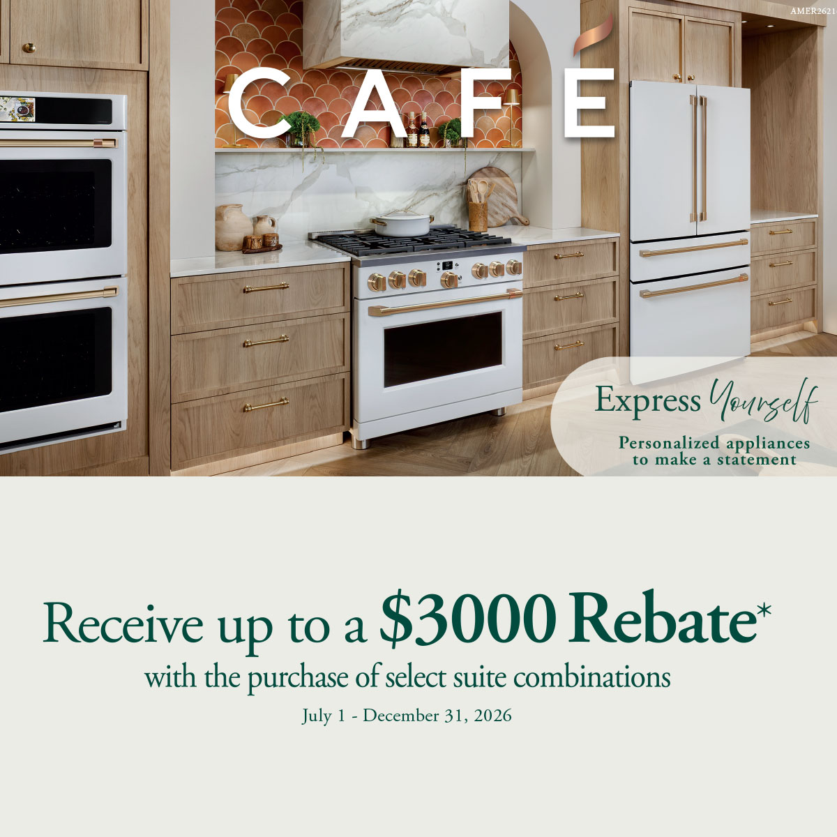 Cafe Express Yourself - Receive up to a $3000 Rebate* with the purchase of select suite combinations. July 1 - December 31, 2026.
