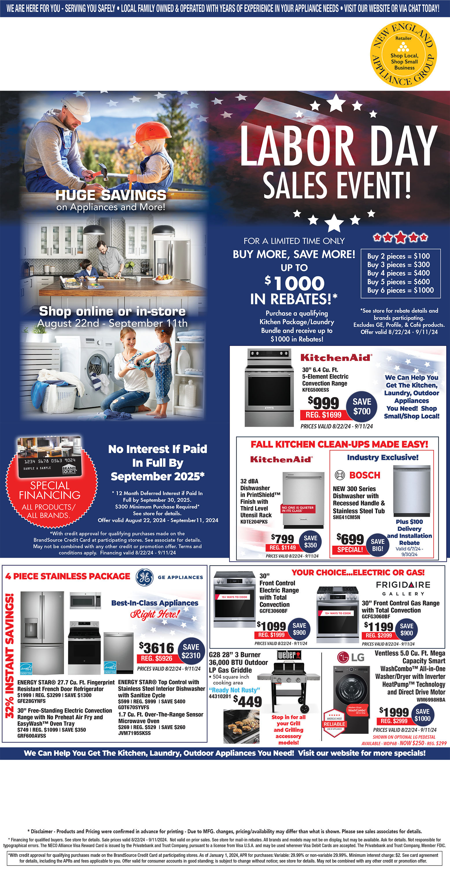 Labor Day Current Promotion