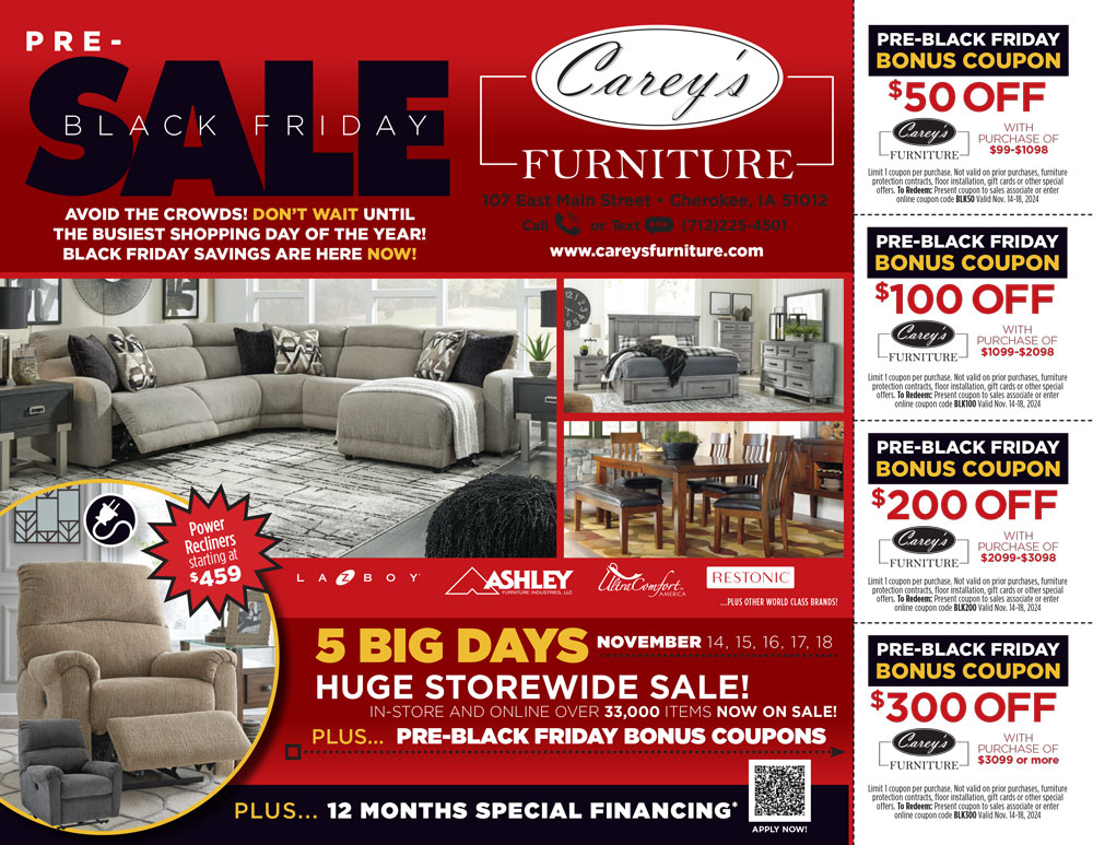 Pre Black Friday Sale 5 Big Days November 13, 14, 15, 16, & 17