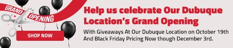help us celebrate our dubuque grand opening. black friday pricing now through dec 3