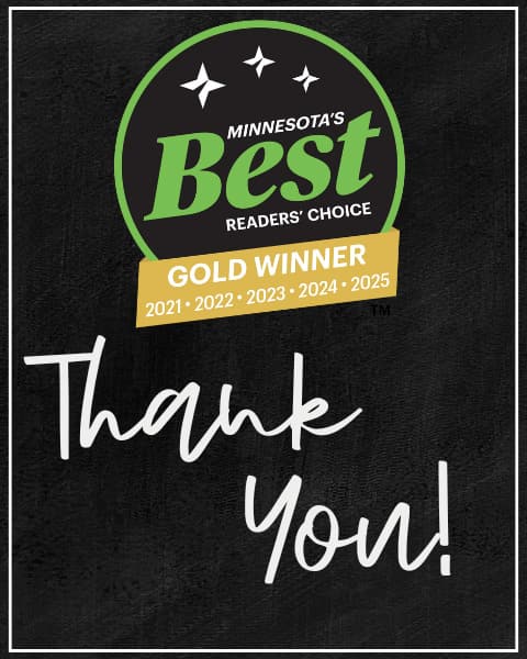Thank You! - Minnestoa's Best - Reader's Choice Gold Winner 2021 - 2025