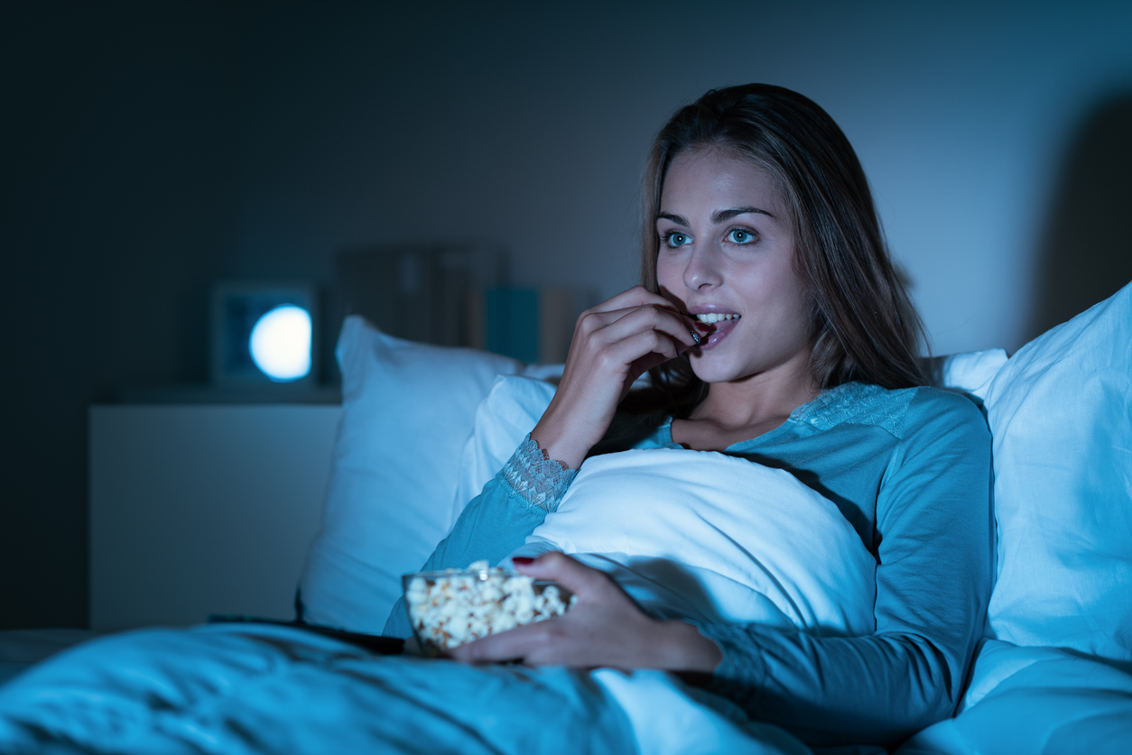 Popcorn and a late night movie