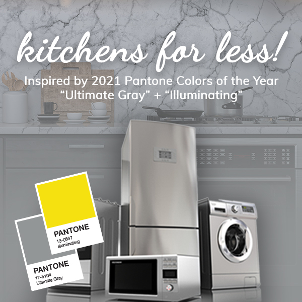 Kitchens for less. Inspired by 2021 Pantone Color of the Year