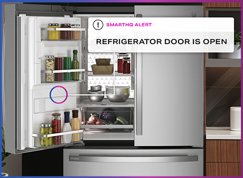 Refrigerator door open alerts