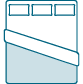 California King Mattress Icon - Sizing: 72in x 84in
