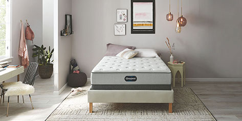 Bed with mattress