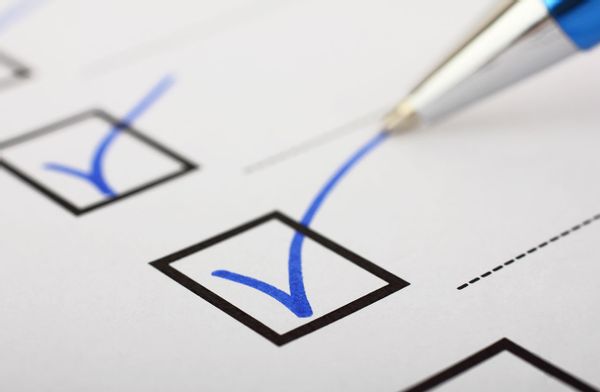 Form with check marks