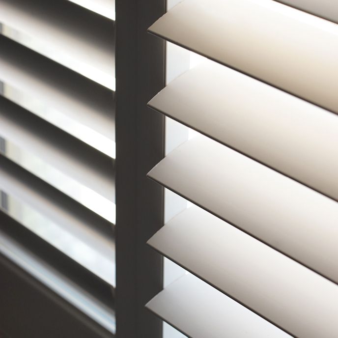 Window shutter with light coming through